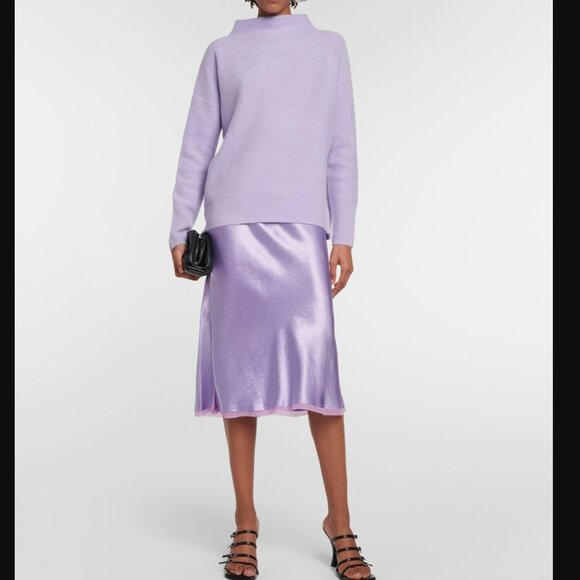 Vince Boiled Cashmere Funnel Neck Sweater – Lavender - Picture 4 of 13